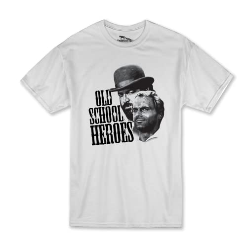 Terence Hill Old School Heroes - T-Shirt Bud Spencer (Weiss) (3XL)
