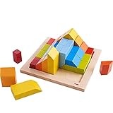 HABA 304854 - 3D-Legespiel Creative Stones, kreatives Legen, Bauen und Spielen mit bunten Regenbogenfarben, Holzspielzeug ab 2 Jahren