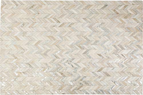 Kare Design Teppich Spike Elegance, großer Wohnzimmerteppich, handgefertigter Bodenteppich, Vorleger, Läufer, Beige (H/B/T) 1x170x240cm