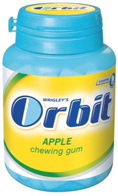 Orbit Bottle 46 Dragees, Apple 12 x 64 g