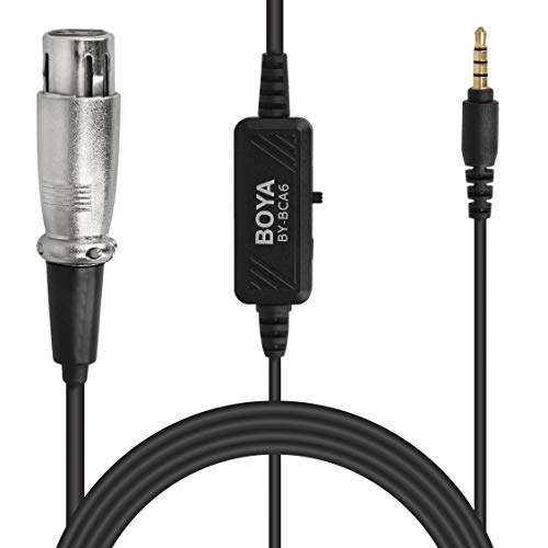 Mikrofonadapter XLR zu 3,5mm TRRS Mikrofonkabel mit Vorverstärker - Kompatibel mit IOS, Android und allen anderen Geräten