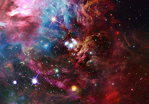 wandmotiv24 Fototapete Weltraumnebel Universum Weltall Sternen S 200 x 140cm - 4 Teile Fototapeten, Wandbild, Motivtapeten, Vlies-Tapeten M4849