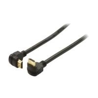 Shiverpeaks BASIC-S - HDMI mit Ethernetkabel - HDMI (M) gewinkelt bis HDMI (M) gewinkelt - 50 cm - abgeschirmt - Schwarz - geformt, 4K Unterstützung