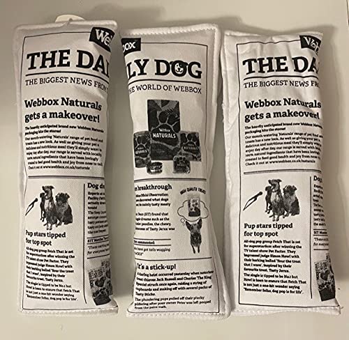 Doggy Zeitungsspielzeug mit Knistergeräusch (3 Stück)