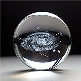 qianyue Kristalle Glas Ball Galaxy Sterne 3D Kreative Geschenke Verarbeitung Hause Feng Shui Skulptur Kristall Handwerk Kristall Dekoration (80mm)