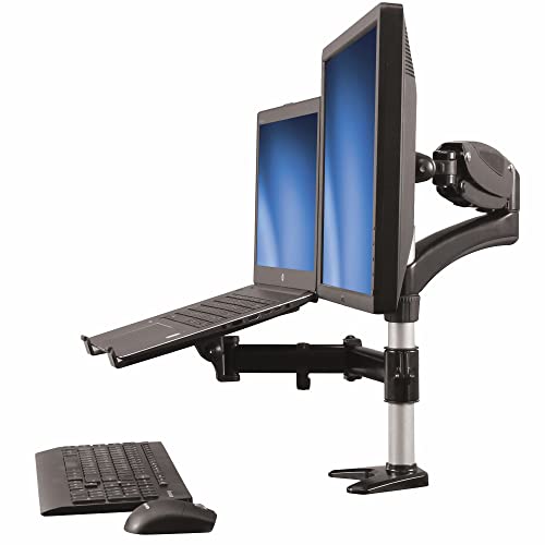 StarTech.com Monitorarm - Laptopständer - One-Touch Höhenverstellbar - Unterstützt einen Monitor bis zu 27" und ein Laptop
