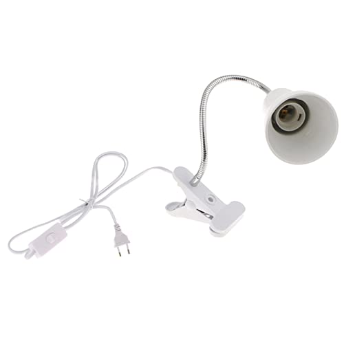 MagiDeal E27 Lampenfassung Lampenhalter mit Klammer - EIN/Aus- und StromStromkabel - EU-Stecker - für e Lampe E27 Sockel