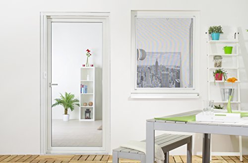 hecht international 100690201-VH Fliegengitter Fenster MASTER SLIM 150x160 cm in Weiß, 150 x 160 cm
