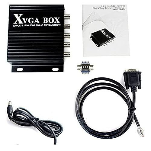 Qutsvosh XVGA Box RGB RGBS MDA CGA zu VGA Industriemonitor Videokonverter GBS-8219 Industriemonitorkonverter Einfache Installation EU-Stecker