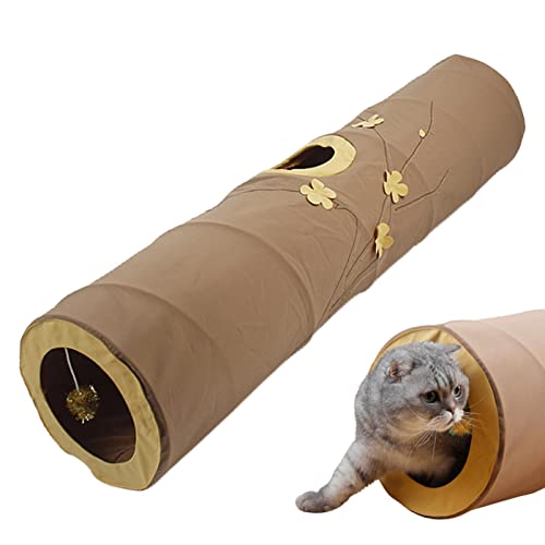 itrimaka Katzentunnel, Tunnel für Katzen, Tunnelröhrenspielzeug für interaktiven Indoor-Spaß, Guckloch-Tunnel-Röhrenspielzeug, Spieltunnel, Katzenversteck, zusammenklappbares