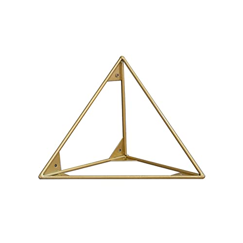 ACUIPP 2X Regalstützen-Floating-Dreieck-Halterung-Wand-Metallregal-Schmiedeeisenrahmen-Bücherregale/Gold/25Cm/10In