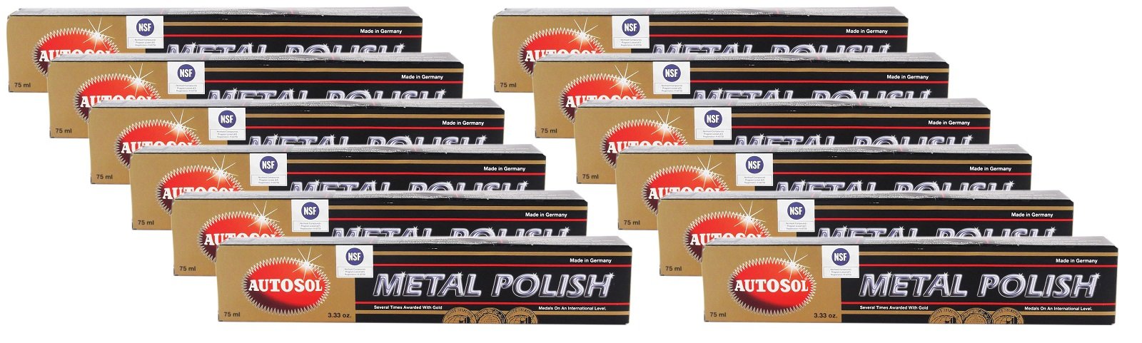 Autosol 12x Metal Polish Edel Chromglanz Metall Politur Chrompolitur 75 ml