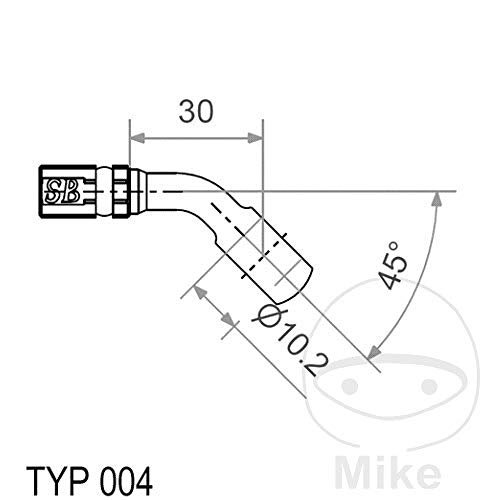 RINGFITTING Vario TYP004 10 mm 45ã "â ° silber