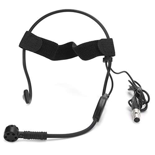 Lazmin112 3-poliges Kopfband-Mikrofon, Headset-Kondensatormikrofon, Ohrbügel-Headset & Mikrofone für drahtlose System-Sender Audio-Mixer