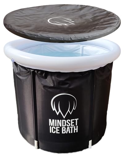 MINDSET Eisbad: Ultimative Eisbadewanne für Erholung und Meditation. Aufblasbare und tragbare Badewanne für Erwachsene im Freien Eisbad.