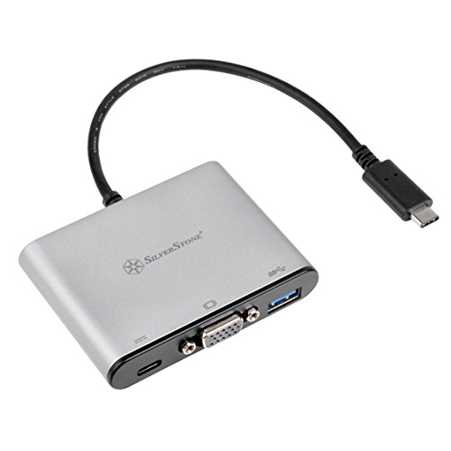 SilverStone SST-EP06C - Adapter USB 3.1 Type C zu VGA/USB Type C/USB Type A