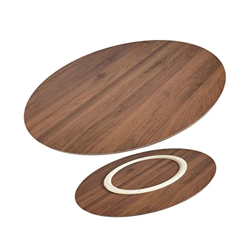 50/60/70cm Großer Drehscheibe, Lazy Susan Drehplatte, Holz-Esstisch-Drehteller, Rundes Drehbares Tablett, Mit Silent Base, Esstisch Drehbares Serviertablett, Küchen Servierplatte ( Color : D , Size :