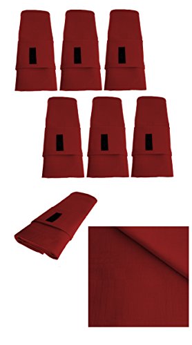 Gariella 6 Edel Stoff Servietten/in dunkel rot/Weinrot/quadratisch / 45 cm x 45 cm/Stoffservietten rot Großpack Six Pack/waschbar