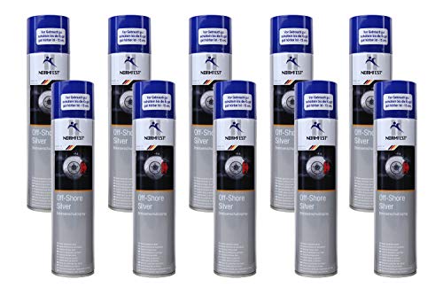 10x Normfest Bremsenschutz Spray Off-Shore Silver auf Keramikbasis (Inhalt je 400 ml, insgesamt 4000 ml)