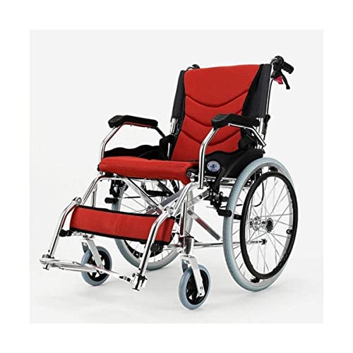 Leichter zusammenklappbarer Rollstuhl aus Aluminiumlegierung Manueller selbstfahrender Rollstuhl Tragbarer medizinischer Reha-Stuhl Trolley-Mobilitätsgerät für ältere Senioren und behinderte