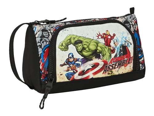 Safta Avengers Forever Federmäppchen mit ausklappbarer Tasche, Federmäppchen für Kinder, ideal für Schulkinder, bequem und vielseitig, Qualität und Stärke, 20 x 8,5 x 11 cm, Mehrfarbig, bunt,