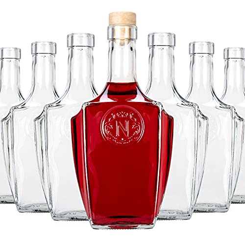 SUPERBUTELKI.PL Set mit Flaschen,Glass Beverage Bottles - Leere Glasflaschen Zum Befüllen, Deko Fläschchen, Elegantes Und Modernes Glas - Hochwertiges Glas, Vorratsflaschen Glas (50, 500ml)