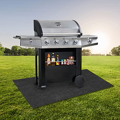 Joparri Grillteppich 100 * 120cm Grillschutzmatte Bodenmatte Grill Grillunterlage Bodenschutzmatte Grillmatte BBQ Bodenschutzmatte Feuerfeste hitzebeständige für den Garten