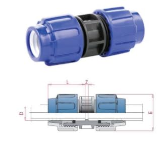 'Fluidra 17917 Muffe PP "Performance D110 x 110