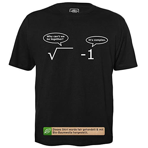 It is Complex - Herren T-Shirt für Geeks mit Spruch Motiv aus Bio-Baumwolle Kurzarm Rundhals Ausschnitt, Größe 4XL