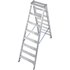 KRAUSE Stufen-Doppelleiter »STABILO«, Anzahl Stufen: 16, aus Aluminium - silberfarben