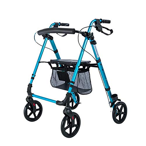 Rollator s Rollator s for Seniors Lightweight Aluminum Adjustable Rolling with Seat for Elderly Adult Walking Stabilizer with Four Wheels