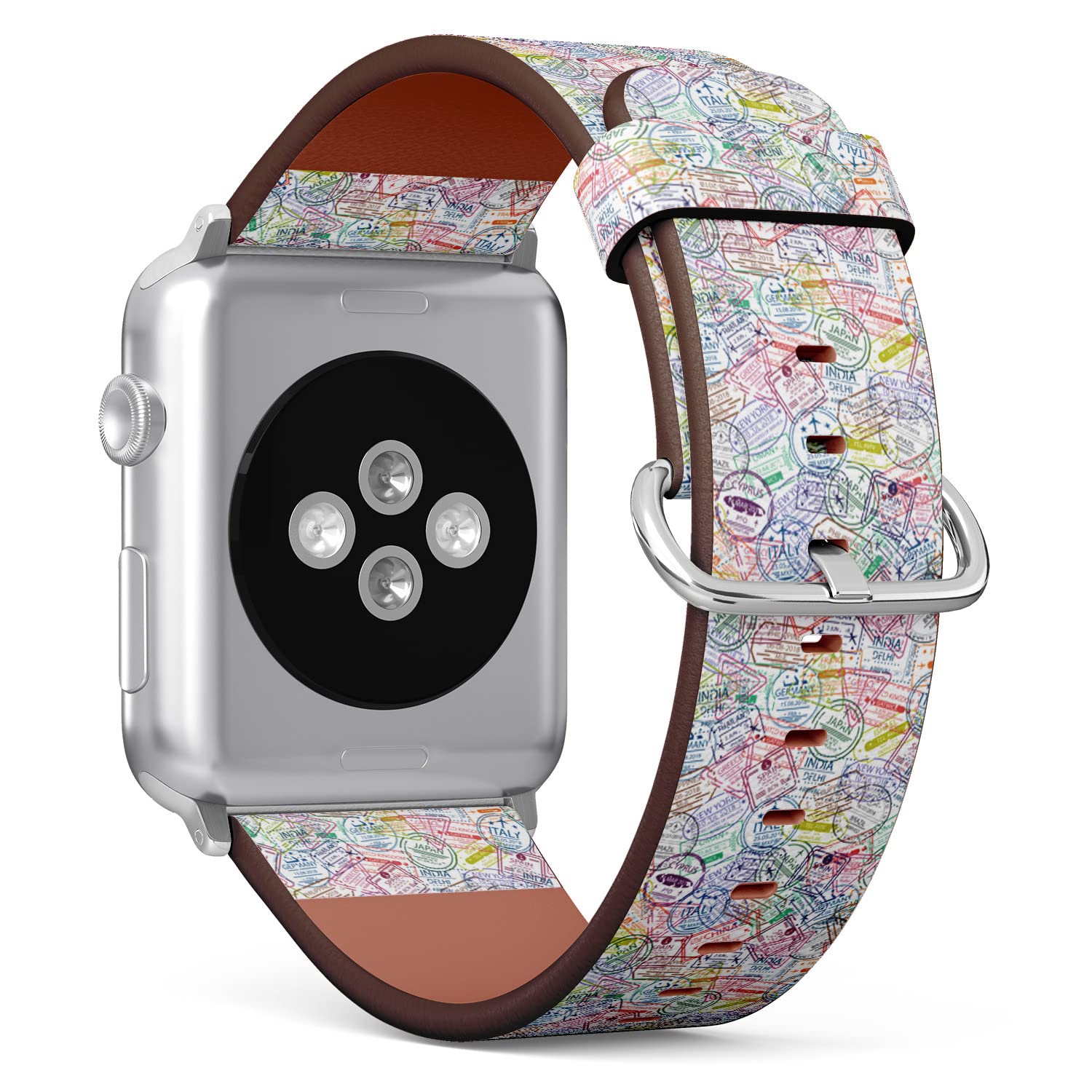 IKIKI-TECH Kompatibel mit Apple Watch Armband 38 mm, 40 mm, 41 mm, veganes Ersatzarmband aus veganem Leder für iWatch Serie 8, 7, 6, 5, 4, 3, 2, 1 Ultra SE