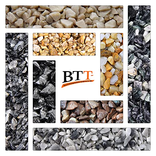 BTT-ST Steinteppich aus Marmorkies Grigio Platino und Epoxidharz Bindemittel für 4,8m² Marmorstein Marmorkiesel Steinboden Bodenbeschichtung