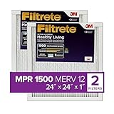 Filtrete MPR 1500 Gesundes Wohnen Ultra Allergen Reduction AC Ofen Air Filter, 24 x 24 x 1, 2er Pack