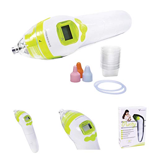 Elektrischer Nasensauger, Nasensekretsauger, 3 Aufsätze, BPA-frei, ab Geburt