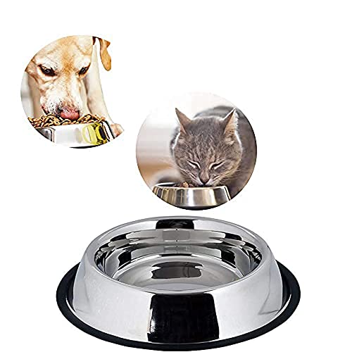 Kosma Futternapf aus Edelstahl | Hundenapf | Katzennapf | Haustiernapf Wassernapf (rutschfest) – 24 cm