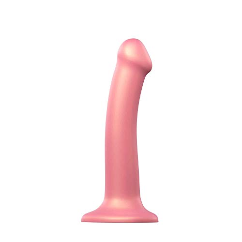 STRAP-ON-ME Monodichte Semirealistischer Silikon Dildo Pink Metallisch - 3,3 x 18 cm - Medium