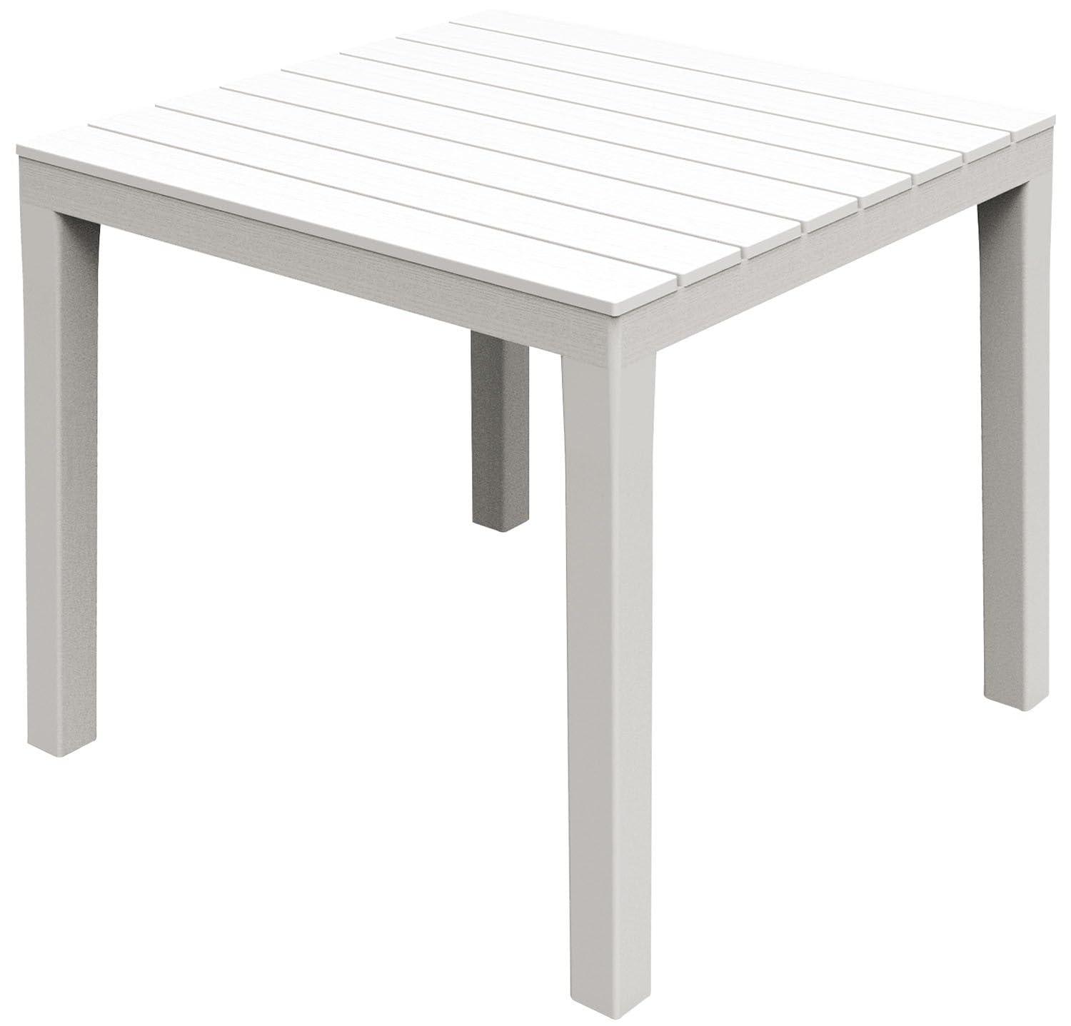 Modularer quadratischer Tisch, Made in Italy, 78 x 78 x 72 cm, Farbe Weiß