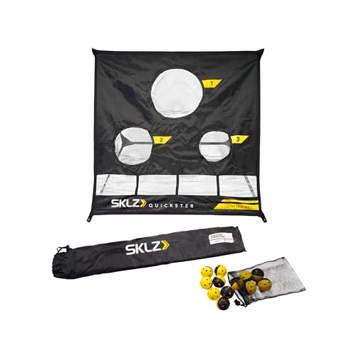 SKLZ Quickster Chipping Golfnetz, Schwarz + Bälle, 12 Stück