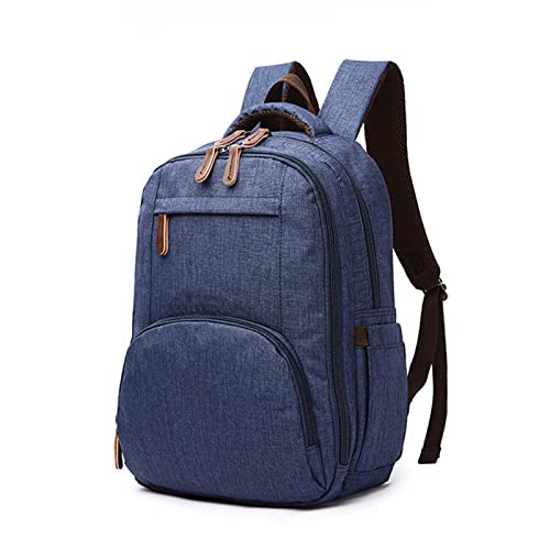 UKKD Schultaschen Unisex-Design-Rucksack-Buchsäcke Für Den Schulrucksack Frauen Casual Rucksack-Tagsack wasserdichte Oxford-Laptop-Rucksäcke-Blue