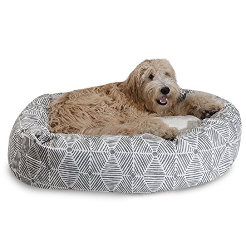Majestic Pet 24" Charlie Gray Sherpa Bagel Bed