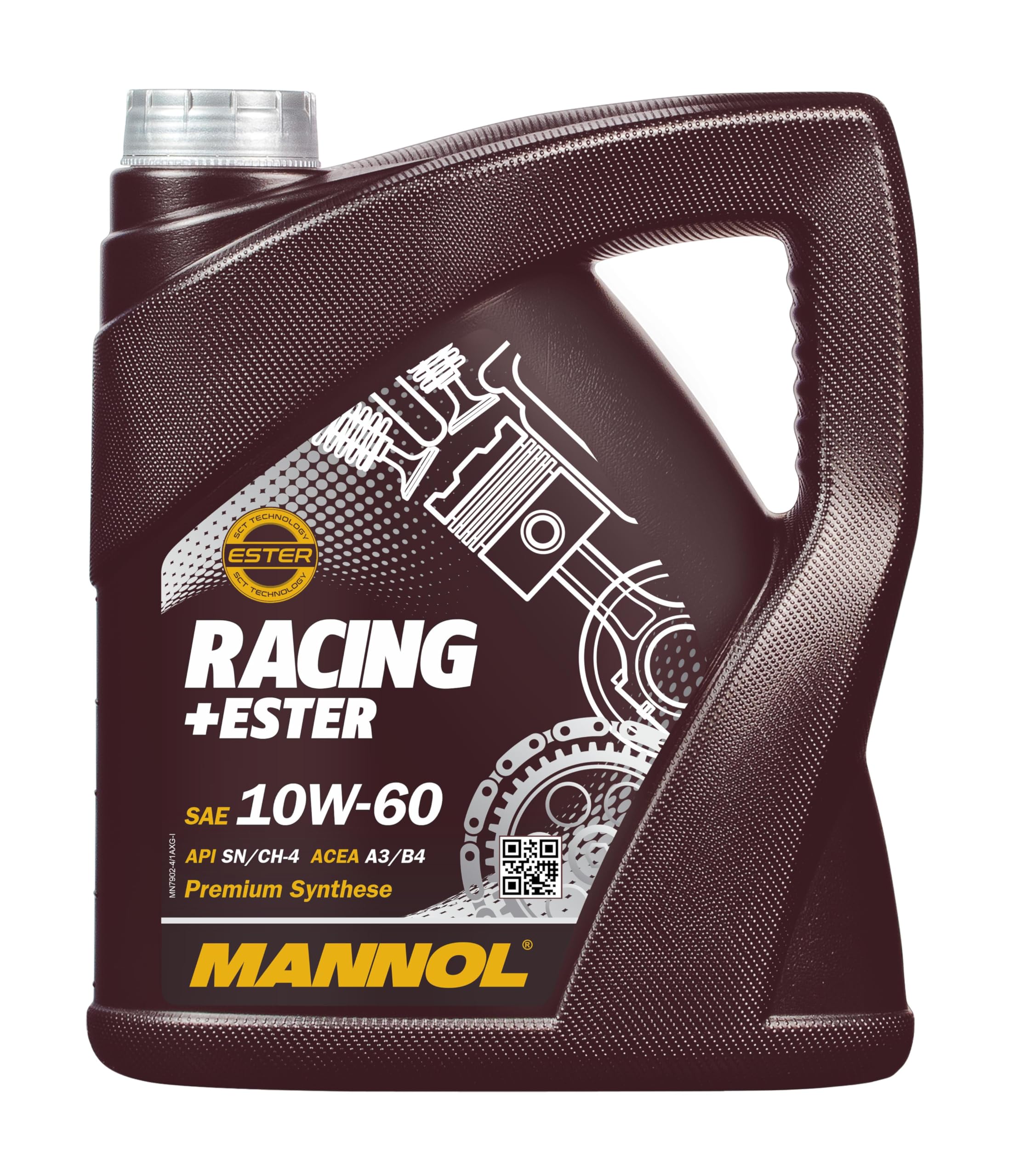 MANNOL Racing+Ester 10W-60 API SN/SM/CF Motorenöl, 4 Liter