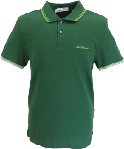 Ben Sherman Kurzarm-Poloshirt für Herren, grün, XL