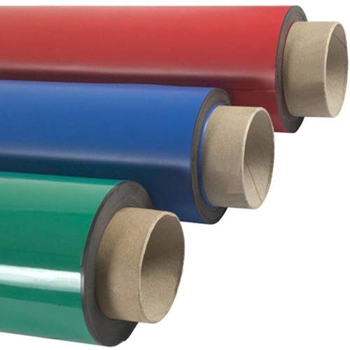 Magnetfolie farbig beschichtet 0,9mm x 60cm x 100cm, Meterware, Farbe:rot