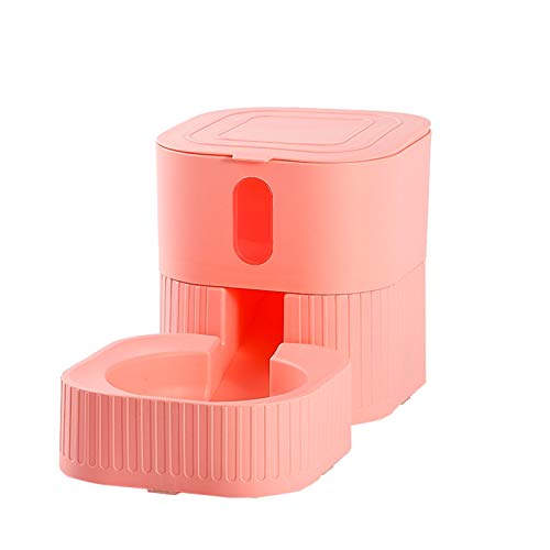 CUSROS Pet Wasserspender, Automatischer Abnehmbarer Katzenhundwasserbrunnen, PP 1.8L Double Bowl Feeder Für Welpen Rosa Einheitsgröße