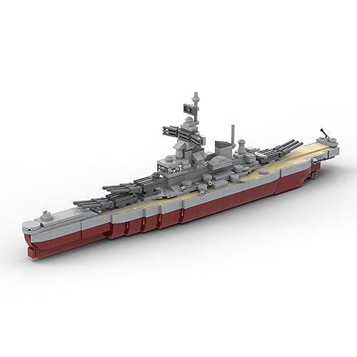 Spicyfy Technik Kreuzfahrtschiff Modell, 479 Stück WW2 USS Kriegsschiff MOC Kreativ Große Bausteine Spielzeug Bausatz, Klemmbausteine Kompatibel mit 10294