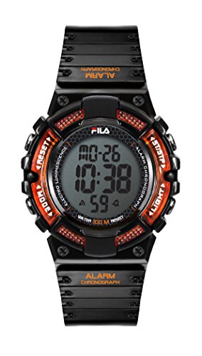 FILA Unisex-Armbanduhr Digital Quarz 38-097-001 FILACTIVE Schwarz Braun Plastik