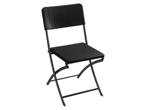 Perel folding chair rattan Camping Stuhl Schwarz FP165R Belastbarkeit (Gewicht) (max.) 300 kg