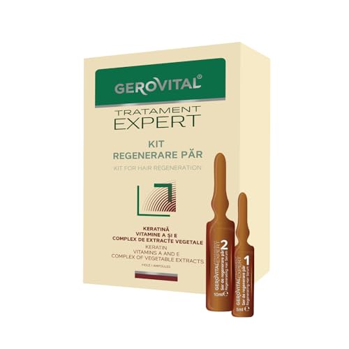 Regenerierendes und stärkendes Serum-Kit für das Haar, beugt Haarausfall vor und regt das Wachstum an, Gerovital Tratament Expert