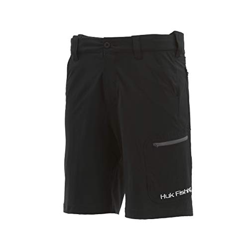 HUK Herren Standard Next Level Schnelltrocknende Performance Angel-Shorts, Schwarz, 26,7 cm, Größe M